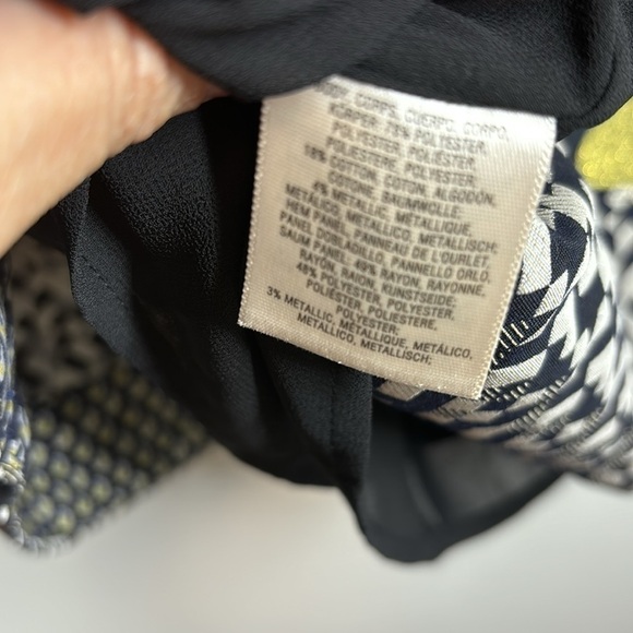 Anthropologie Maeve Tilde Jacquard Mixed Media Dress Sleevless Size L NWT - Picture 8 of 8